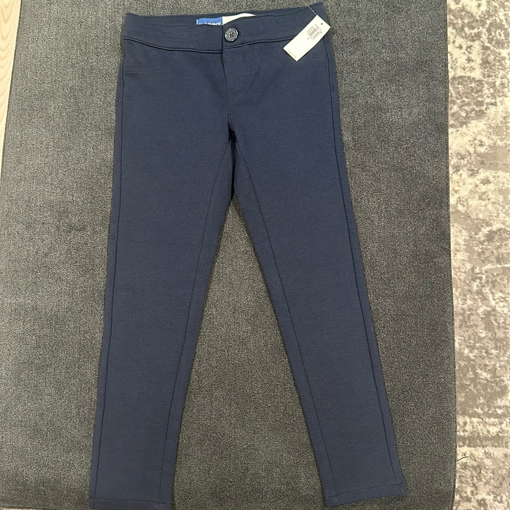 Old navy ponte jeggings uniform pants size 6 girls